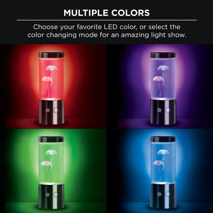 Multicolor Jellyfish Night Light Lamp - 9" USB Powered with Easy Mode Switching
