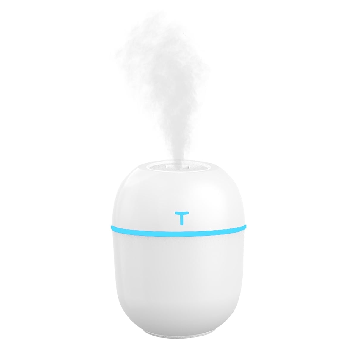 Vibrant Mini USB Humidifier - Perfect for Home, Office, and Car! Auto Shut-Off, Dual Mist Modes, Ultra Quiet (White)