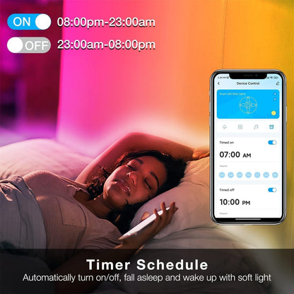 Transform Your Space with 25 FT Smart RGB LED Strip Lights - Voice Control with Alexa & Google Assistant, Music Sync & App Remote for Ultimate Bedroom Decor!