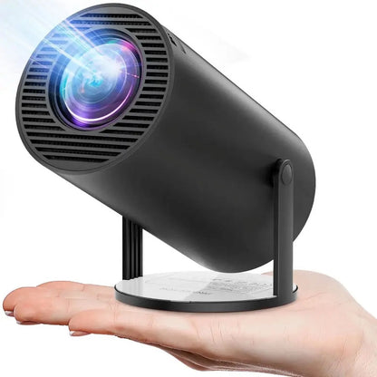 4K Mini Smart Projector - Compact Movie Projector Compatible with Phones - Black