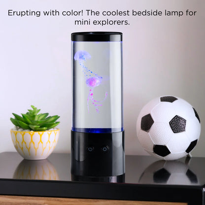 Multicolor Jellyfish Night Light Lamp - 9" USB Powered with Easy Mode Switching