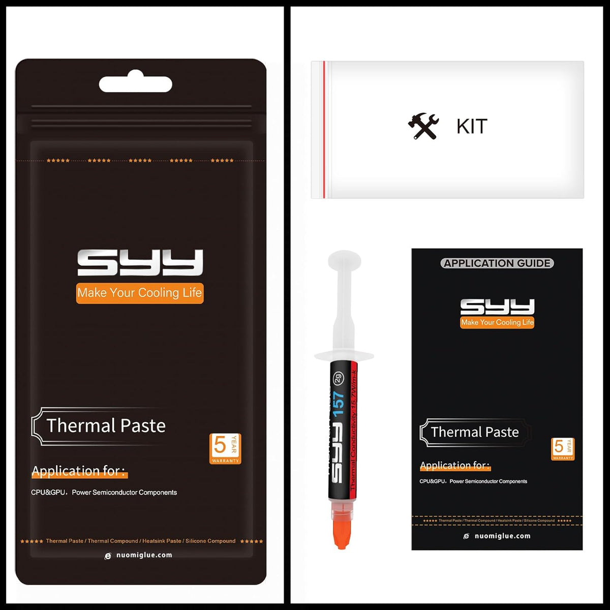 High-Performance 2g Thermal Paste for CPUs - Optimal Heat Transfer Solution