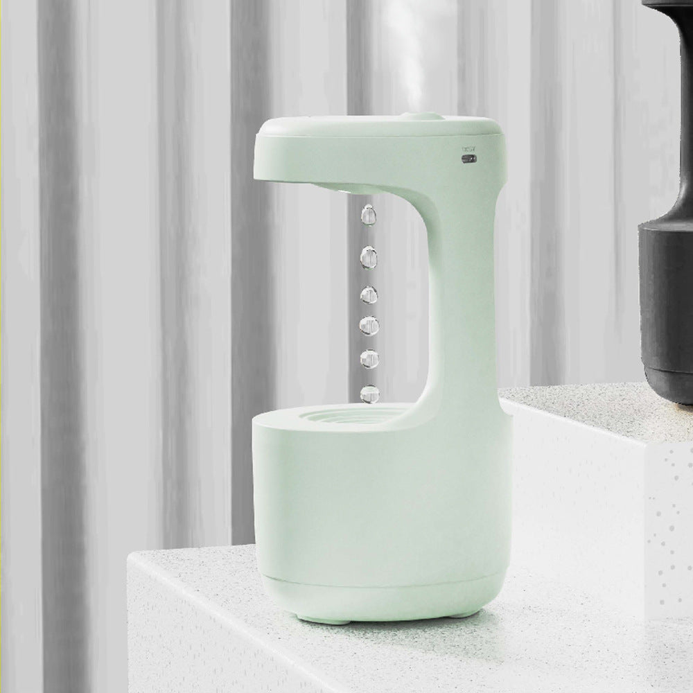 Elevate Your Space: Large Capacity Anti-Gravity Humidifier & Aroma Diffuser with Clock - Perfect for Bedroom & Office!