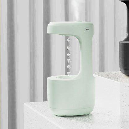 Elevate Your Space: Large Capacity Anti-Gravity Humidifier & Aroma Diffuser with Clock - Perfect for Bedroom & Office!