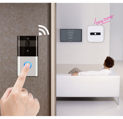 Marlboze 720P WiFi Smart Doorbell with PIR Motion Detection, Night Vision & SD Card Video Recording