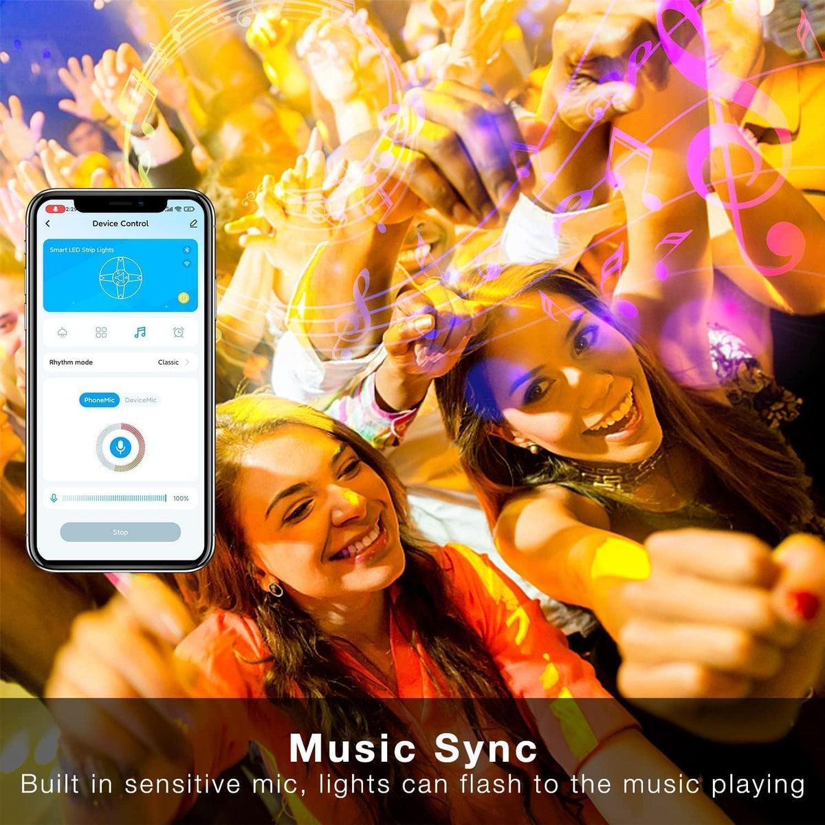 Transform Your Space with 25 FT Smart RGB LED Strip Lights - Voice Control with Alexa & Google Assistant, Music Sync & App Remote for Ultimate Bedroom Decor!